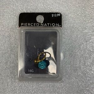 Spencer’s Gold and Blue 16G Pierced Nation Jewelry